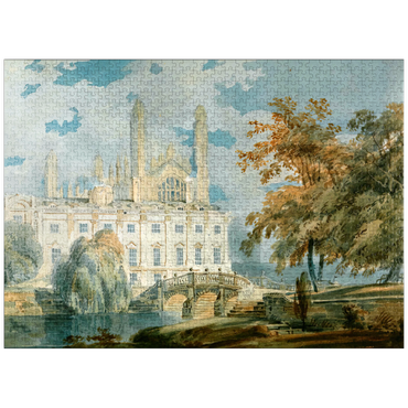 puzzleplate Clare Hall and King's College Chapel, Cambridge, from the Banks of the River Cam 1000 Jigsaw Puzzle