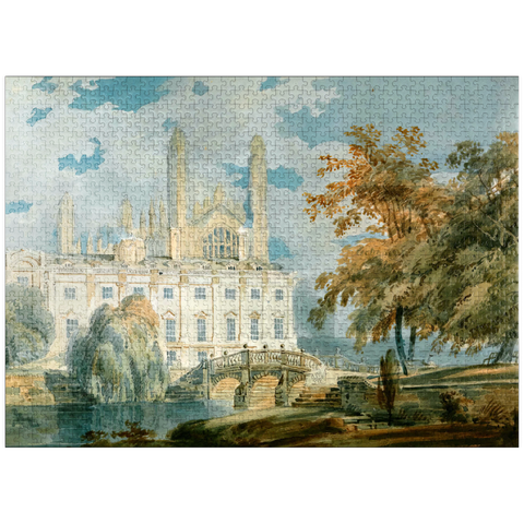 puzzleplate Clare Hall and King's College Chapel, Cambridge, from the Banks of the River Cam 1000 Jigsaw Puzzle