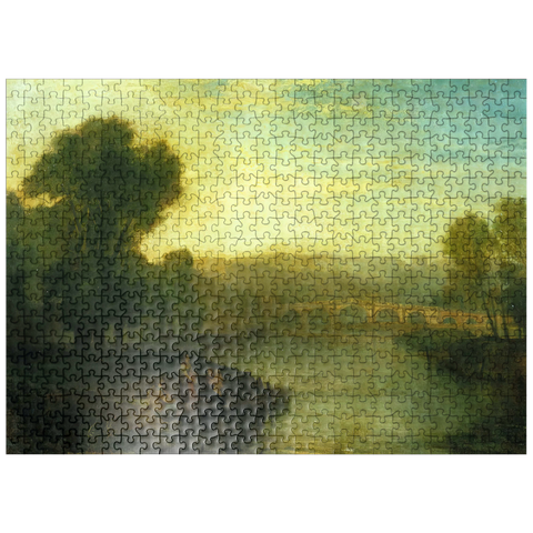puzzleplate View of Richmond Hill and Bridge 500 Jigsaw Puzzle
