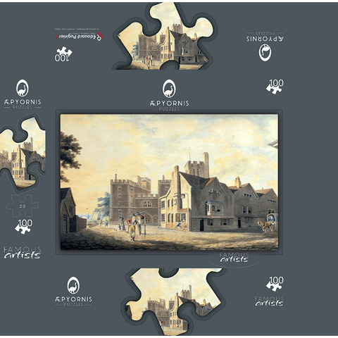View of the Archbishop's Palace, Lambeth 100 Jigsaw Puzzle box 3D Modell