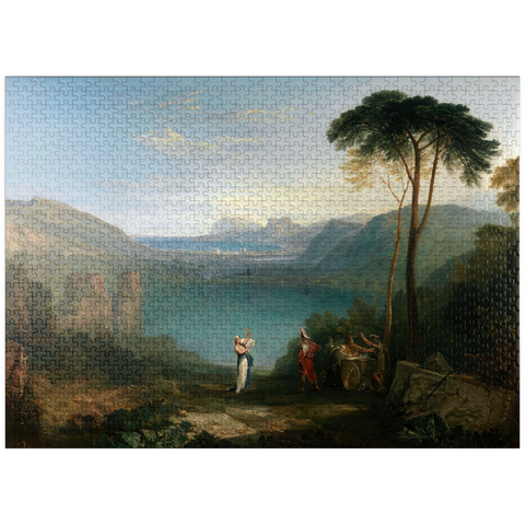 puzzleplate Lake Avernus: Aeneas and the Cumaean Sibyl 1000 Jigsaw Puzzle