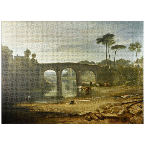 puzzleplate Whalley Bridge and Abbey 1000 Jigsaw Puzzle