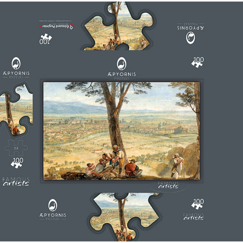 Rome from Monte Mario 100 Jigsaw Puzzle box 3D Modell
