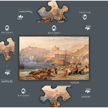 St. Mawes, Cornwall 100 Jigsaw Puzzle box 3D Modell