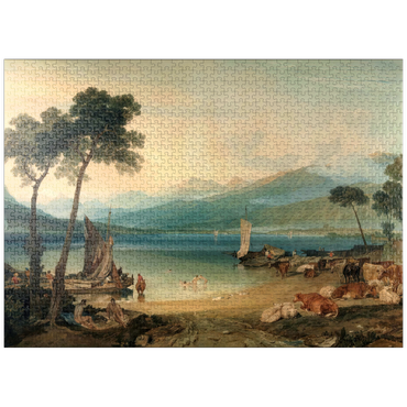 puzzleplate Lake Geneva and Mount Blanc 1000 Jigsaw Puzzle