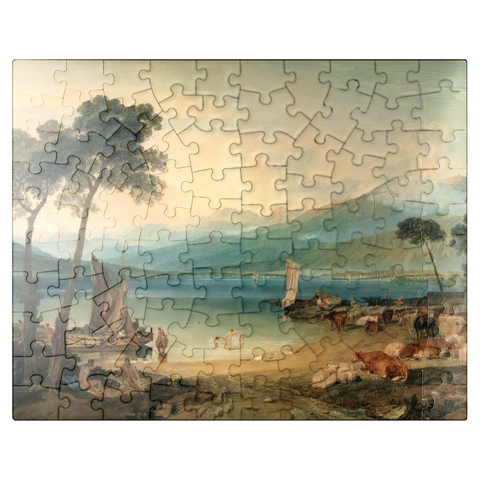 puzzleplate Lake Geneva and Mount Blanc 100 Jigsaw Puzzle