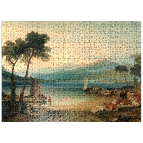 puzzleplate Lake Geneva and Mount Blanc 500 Jigsaw Puzzle
