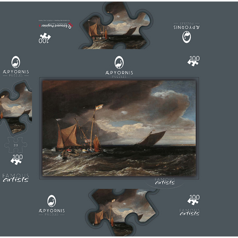 Seascape with a Squall Coming Up 100 Jigsaw Puzzle box 3D Modell