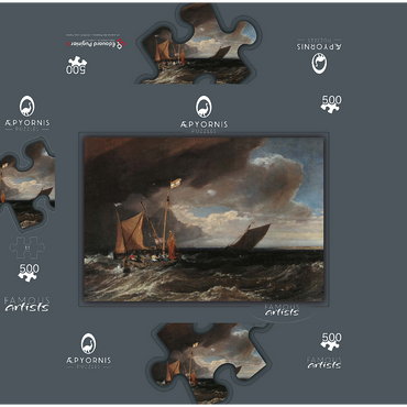 Seascape with a Squall Coming Up 500 Jigsaw Puzzle box 3D Modell