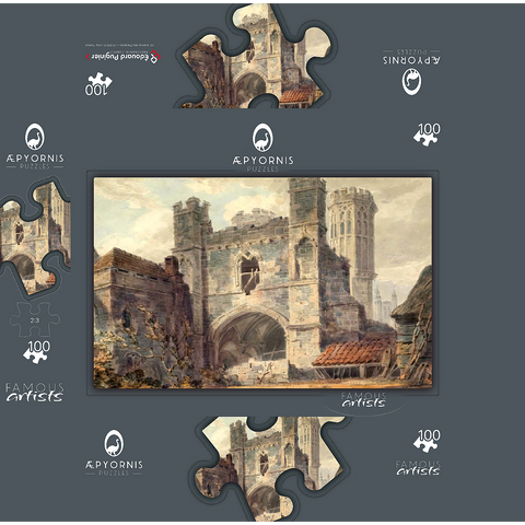 St. Augustine's Gate, Canterbury 100 Jigsaw Puzzle box 3D Modell