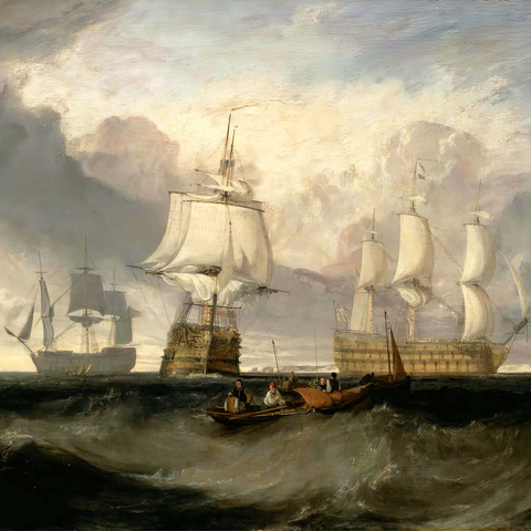 The Victory Returning from Trafalgar, in Three Positions 1000 Jigsaw Puzzle 3D Modell