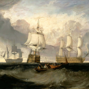 The Victory Returning from Trafalgar, in Three Positions 500 Jigsaw Puzzle 3D Modell