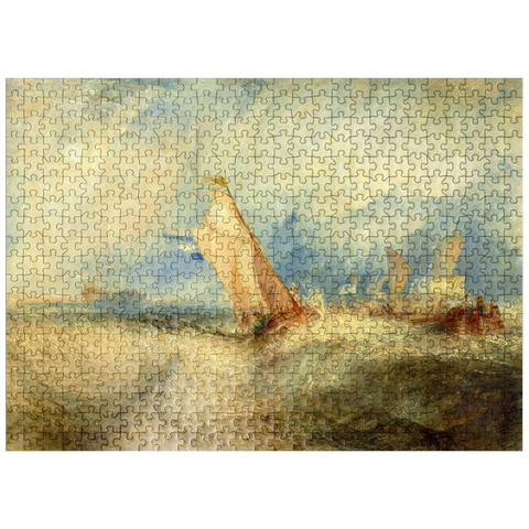 puzzleplate Van Tromp, going about to please his Masters, Ships a Sea, getting a Good Wetting 500 Jigsaw Puzzle
