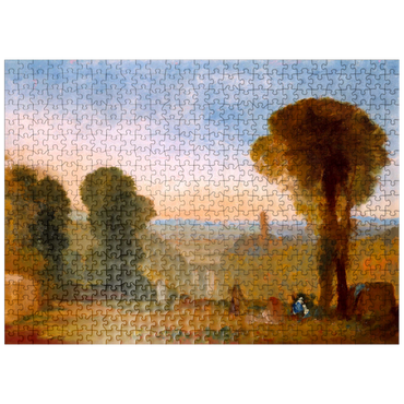 puzzleplate Italian Landscape with Bridge and Tower 500 Jigsaw Puzzle