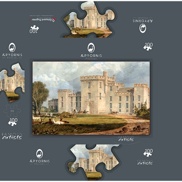 View of Hampton Court, Herefordshire, from the Northwest 100 Jigsaw Puzzle box 3D Modell