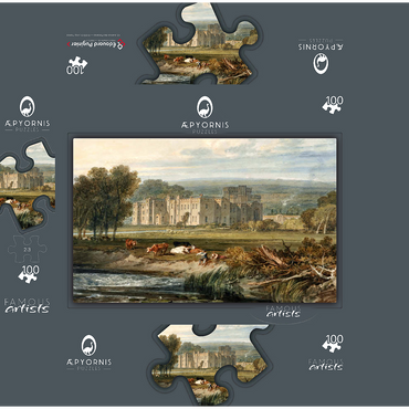 View of Hampton Court, Herefordshire, from the Southeast 100 Jigsaw Puzzle box 3D Modell