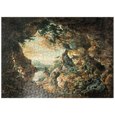 puzzleplate The Mouth of the Avon, near Bristol, seen from Cliffs below Clifton 500 Jigsaw Puzzle