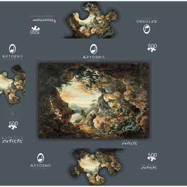 The Mouth of the Avon, near Bristol, seen from Cliffs below Clifton 500 Jigsaw Puzzle box 3D Modell