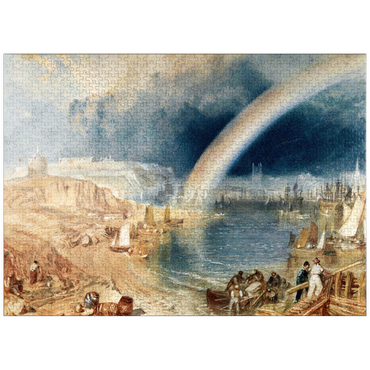 puzzleplate Plymouth with a Rainbow 1000 Jigsaw Puzzle