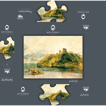 Château de Rinkenberg, on the Lac de Brienz, Switzerland 1000 Jigsaw Puzzle box 3D Modell