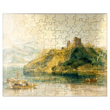 puzzleplate Château de Rinkenberg, on the Lac de Brienz, Switzerland 100 Jigsaw Puzzle