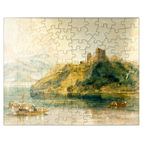 puzzleplate Château de Rinkenberg, on the Lac de Brienz, Switzerland 100 Jigsaw Puzzle