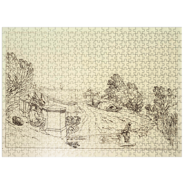puzzleplate Water Cress Gatherers ( (Liber Studiorum, part XIII) 500 Jigsaw Puzzle