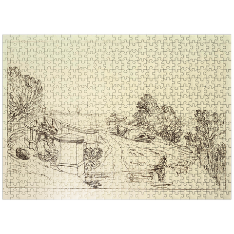 puzzleplate Water Cress Gatherers ( (Liber Studiorum, part XIII) 500 Jigsaw Puzzle