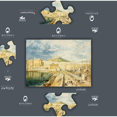 The Old Harbour, Naples 1000 Jigsaw Puzzle box 3D Modell