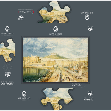 The Old Harbour, Naples 500 Jigsaw Puzzle box 3D Modell