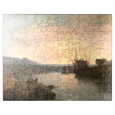 puzzleplate Harlech Castle, from Tygwyn Ferry, Summer's Evening Twilight 100 Jigsaw Puzzle