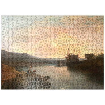 puzzleplate Harlech Castle, from Tygwyn Ferry, Summer's Evening Twilight 500 Jigsaw Puzzle