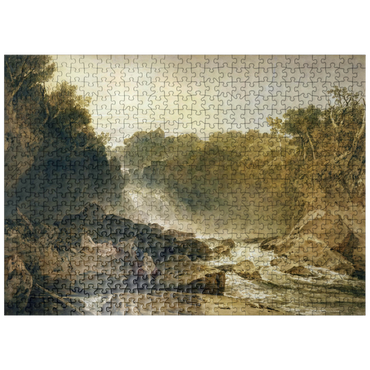 puzzleplate The Fall of the Clyde, Lanarkshire - Noon 500 Jigsaw Puzzle