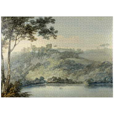 puzzleplate Lake Nemi and the Town of Genzano 1000 Jigsaw Puzzle