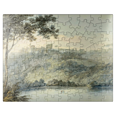 puzzleplate Lake Nemi and the Town of Genzano 100 Jigsaw Puzzle