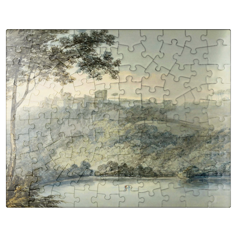 puzzleplate Lake Nemi and the Town of Genzano 100 Jigsaw Puzzle