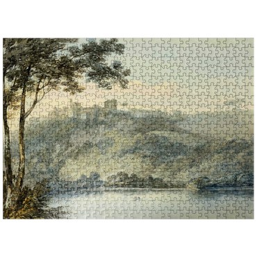 puzzleplate Lake Nemi and the Town of Genzano 500 Jigsaw Puzzle
