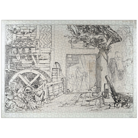 puzzleplate Pembury Mill, Kent (Liber Studiorum, part III, plate 12) 1000 Jigsaw Puzzle