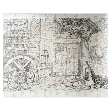 puzzleplate Pembury Mill, Kent (Liber Studiorum, part III, plate 12) 100 Jigsaw Puzzle