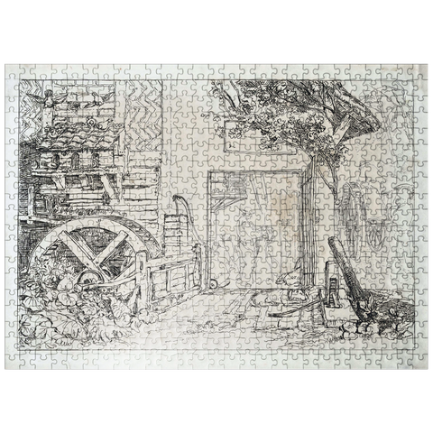 puzzleplate Pembury Mill, Kent (Liber Studiorum, part III, plate 12) 500 Jigsaw Puzzle
