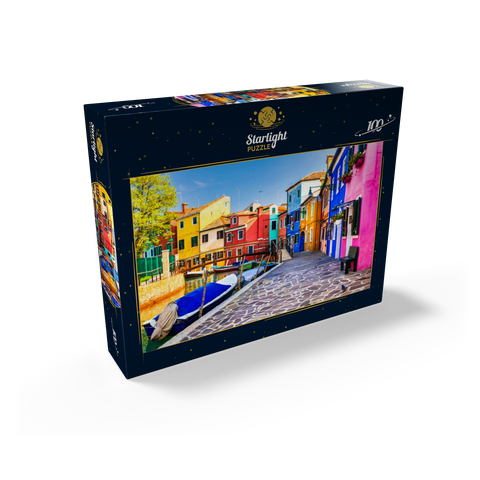 The most colorful traditional fishing town (village) Burano - island near Venice. Italy - travel and landmarks 100 Jigsaw Puzzle box view1