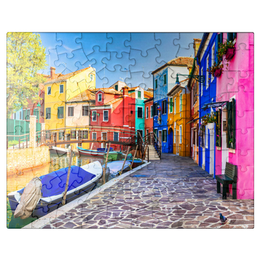 puzzleplate The most colorful traditional fishing town (village) Burano - island near Venice. Italy - travel and landmarks 100 Jigsaw Puzzle