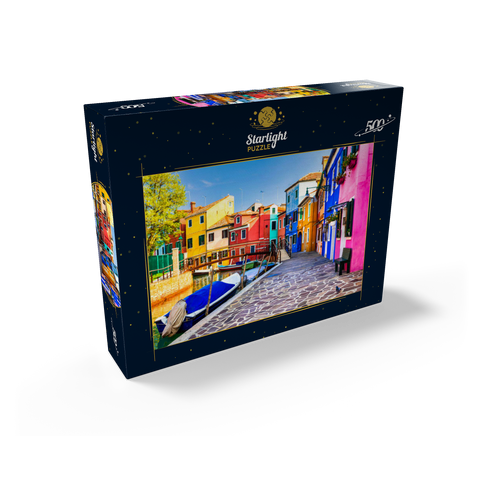 The most colorful traditional fishing town (village) Burano - island near Venice. Italy - travel and landmarks 500 Jigsaw Puzzle box view1