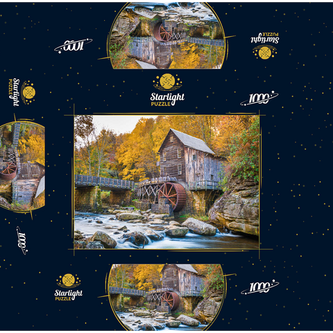 Babcock State Park, West Virginia, USA at Glade Creek Grist Mill during the fall season. 1000 Jigsaw Puzzle box 3D Modell