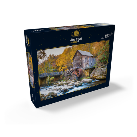 Babcock State Park, West Virginia, USA at Glade Creek Grist Mill during the fall season. 100 Jigsaw Puzzle box view1