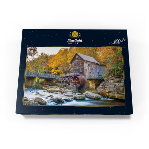 Babcock State Park, West Virginia, USA at Glade Creek Grist Mill during the fall season. 100 Jigsaw Puzzle box view1