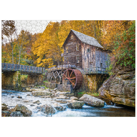 puzzleplate Babcock State Park, West Virginia, USA at Glade Creek Grist Mill during the fall season. 500 Jigsaw Puzzle