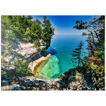 puzzleplate The towering view of Lake Superior from Michigan on the Upper Peninsula 1000 Jigsaw Puzzle