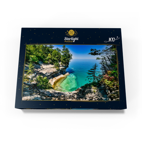 The towering view of Lake Superior from Michigan on the Upper Peninsula 100 Jigsaw Puzzle box view1