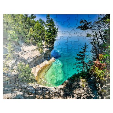 puzzleplate The towering view of Lake Superior from Michigan on the Upper Peninsula 100 Jigsaw Puzzle